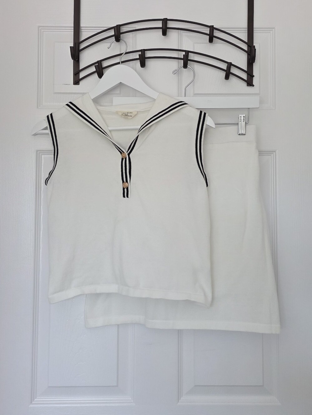 La Vila Milano White Top and Skirt Set